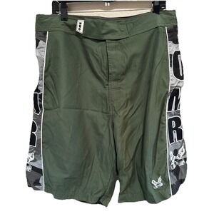 OMR One More Round Shorts Men's Size 36 Camo Green MMA Fight Boxing Short‎ Logo